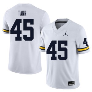 Men Greg Tarr White Michigan Wolverines #45 College Football Limited Jersey