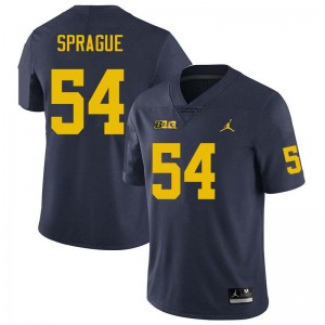 Men Andrew Sprague Navy Michigan Wolverines #54 College Football NCAA Jersey