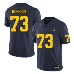 Men Ben Roebuck Navy Michigan Wolverines #73 College Football Limited Jerseys