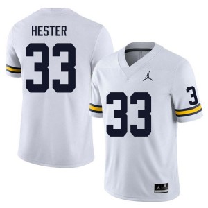 Men CJ Hester White Michigan Wolverines #33 College Football Player Jerseys