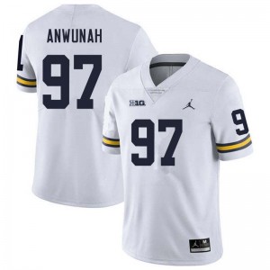 Men Chibi Anwunah White Michigan Wolverines #97 College Football 2025 Jerseys