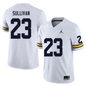 Men Cole Sullivan White Michigan Wolverines #23 College Football 2025-26 Jersey