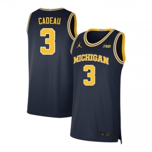 Men Elliot Cadeau Navy University of Michigan #3 2025 Jerseys