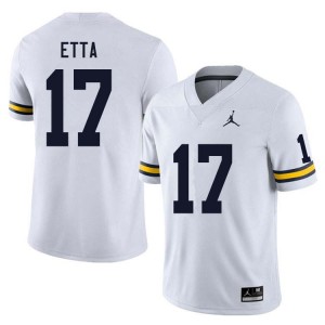 Men Enow Etta White Michigan Wolverines #17 College Football Stitched Jersey