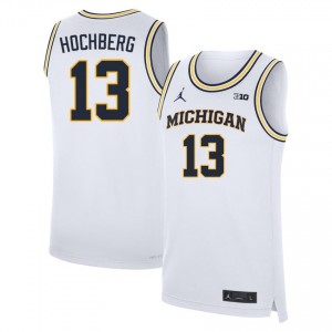 Men Harrison Hochberg White Michigan Wolverines #13 Player Jersey