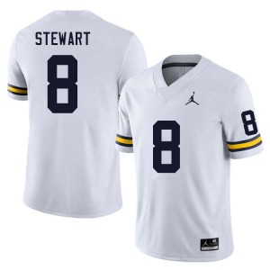 Men I'Marion Stewart White Michigan Wolverines #8 College Football Alumni Jerseys