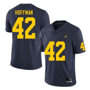 Men Jalen Hoffman Navy Michigan Wolverines #42 College Football 2025-26 Jerseys