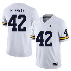 Men Jalen Hoffman White Michigan Wolverines #42 College Football Alumni Jersey