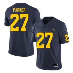 Men Jasper Parker Navy Michigan Wolverines #27 College Football 2025 Jersey