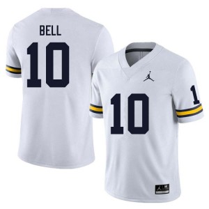 Men Kendrick Bell White Michigan Wolverines #10 College Football 2025-26 Jerseys