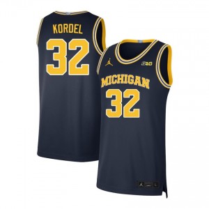Men Malick Kordel Navy Michigan Wolverines #32 University Jerseys