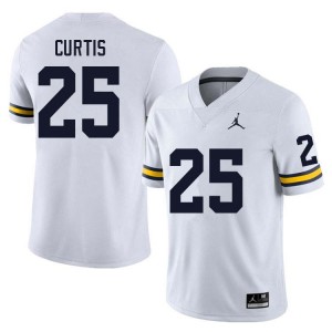 Men Mason Curtis White Michigan Wolverines #25 College Football Limited Jerseys