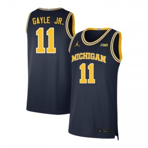 Men Roddy Gayle Jr. Navy Michigan #11 2025-26 Jersey