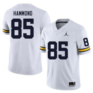 Men Ted Hammond White Michigan Wolverines #85 College Football Stitched Jerseys