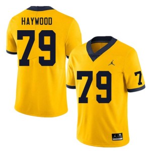 Men Ty Haywood Yellow Michigan Wolverines #79 College Football 2025-26 Jerseys