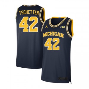 Men Will Tschetter Navy Michigan #42 2025 Jersey