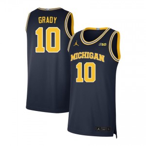 Men Winters Grady Navy Michigan Wolverines #10 Embroidery Jerseys