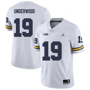 Men Bryce Underwood White Michigan Wolverines #19 College Football Embroidery Jerseys