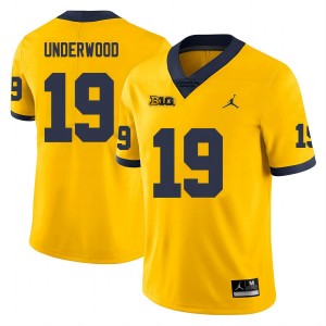 Men Bryce Underwood Yellow Michigan Wolverines #19 College Football Limited Jerseys