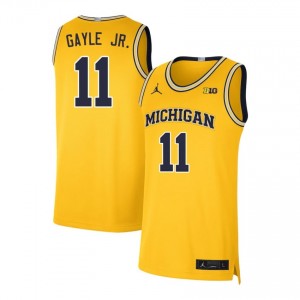Men Roddy Gayle Jr. Maize Michigan Wolverines #11 2025 Jersey