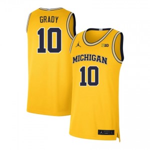 Men Winters Grady Maize Michigan Wolverines #10 Replica Jersey