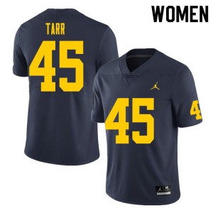 Women Greg Tarr Navy Michigan Wolverines #45 College Football Official Jerseys