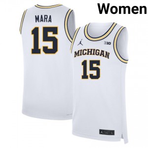 Women Aday Mara White Michigan Wolverines #15 Official Jersey