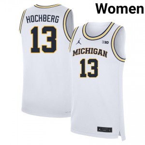 Women Harrison Hochberg White Wolverines #13 Player Jersey