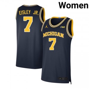 Women Howard Eisley Jr. Navy Michigan #7 Player Jersey