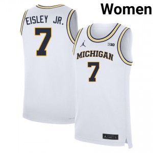 Women Howard Eisley Jr. White Michigan Wolverines #7 2025 Jerseys