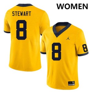 Women I'Marion Stewart Yellow Michigan Wolverines #8 College Football 2025 Jersey