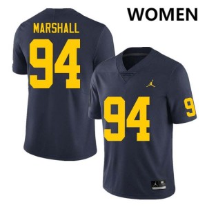 Women Nate Marshall Navy Michigan Wolverines #94 College Football High School Jersey