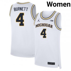 Women Nimari Burnett White Michigan #4 2025-26 Jersey