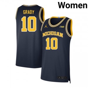 Women Winters Grady Navy Michigan Wolverines #10 Replica Jerseys