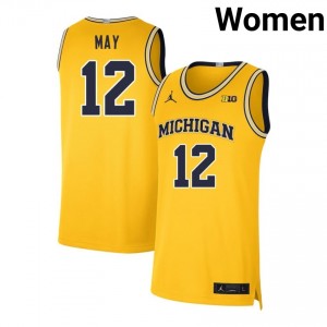 Women Charlie May Maize University of Michigan #12 2025 Jersey