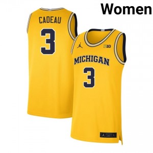 Women Elliot Cadeau Maize Michigan #3 2025-26 Jersey
