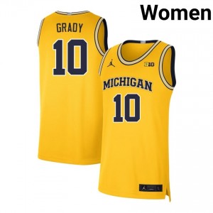 Women Winters Grady Maize Michigan Wolverines #10 2025 Jersey