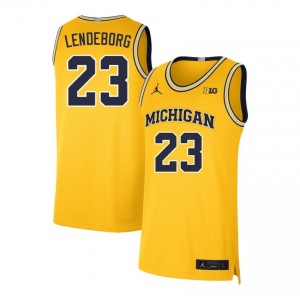 Men Yaxel Lendeborg Maize Michigan #23 University Jerseys