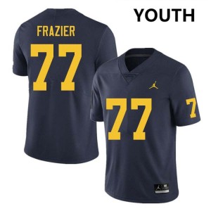 Youth Blake Frazier Navy Michigan Wolverines #77 College Football Limited Jersey