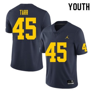 Youth Greg Tarr Navy Michigan Wolverines #45 College Football Player Jersey