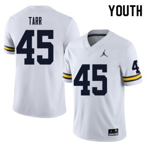 Youth Greg Tarr White Michigan Wolverines #45 College Football Game Jersey