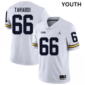 Youth Dan Taraboi White Michigan Wolverines #66 College Football Stitched Jerseys