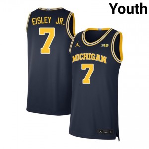 Youth Howard Eisley Jr. Navy Wolverines #7 2025 Jerseys