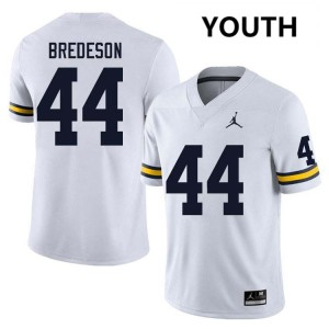 Youth Max Bredeson White Michigan Wolverines #44 College Football Alumni Jerseys