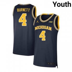 Youth Nimari Burnett Navy Michigan #4 High School Jerseys