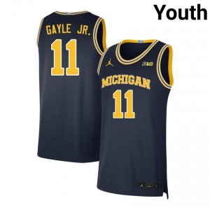 Youth Roddy Gayle Jr. Navy Michigan #11 Limited Jersey