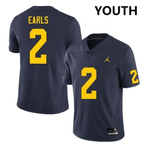 Youth Shamari Earls Navy Michigan Wolverines #2 College Football Limited Jersey