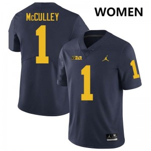 Youth Donaven McCulley Navy Michigan Wolverines #1 College Football High School Jerseys