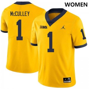 Youth Donaven McCulley Yellow Michigan Wolverines #1 College Football Limited Jersey