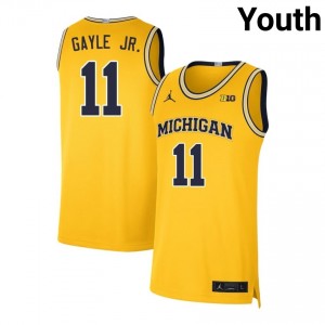 Youth Roddy Gayle Jr. Maize Wolverines #11 Stitched Jerseys